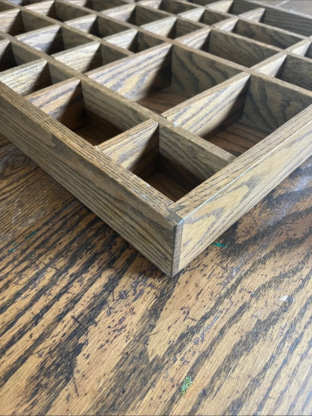 Multipurpose Wooden knick knack printer Organizer Tray in Brown